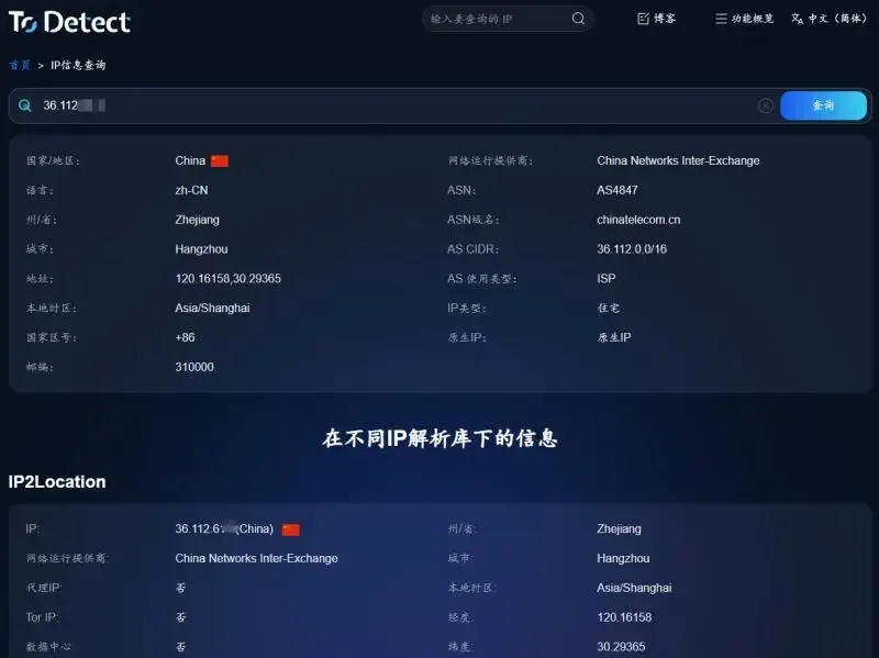 ToDetect IP 檢測工具