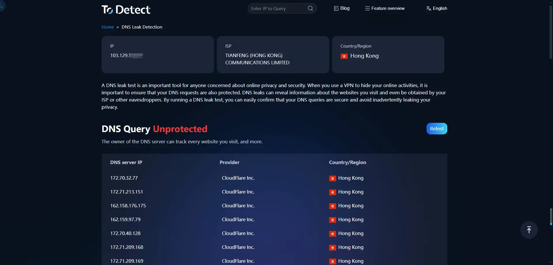 Kiểm tra rò rỉ DNS