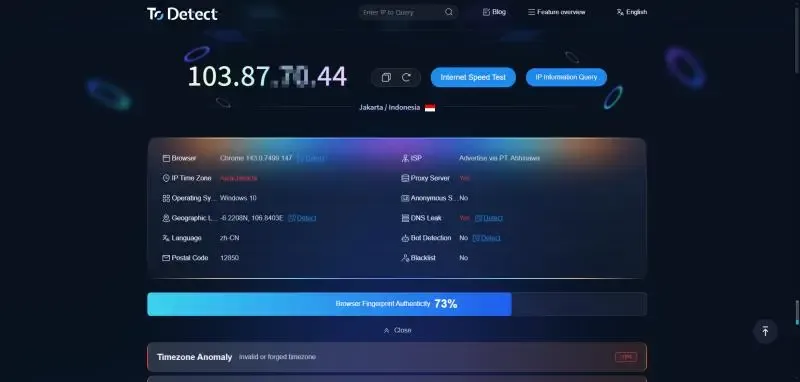 ToDetect — Kiểm Tra Dấu Vân Trình Duyệt Toàn Diện